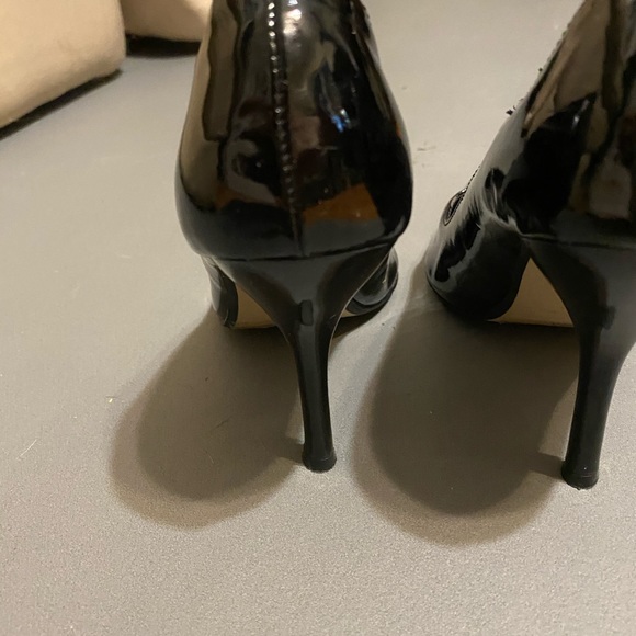Leather Pointed Toe High Heel Stiletto Pumps - Picture 3 of 4